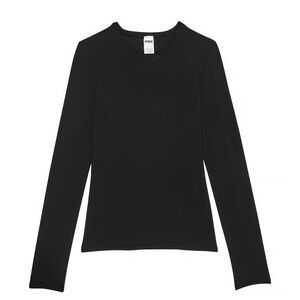 PINK Victoria's Secret Black Long Sleeve seamless Crew Top